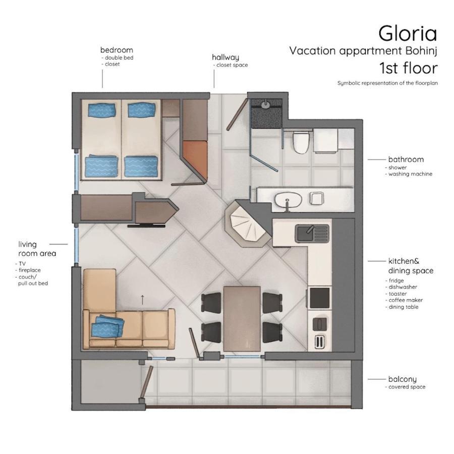 Gloria Holiday - Apartment Bohinj Zewnętrze zdjęcie
